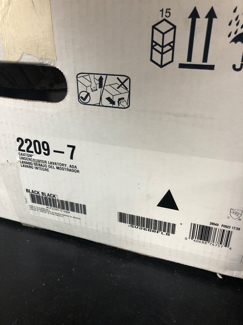 Kohler K-2209-7 Caxton 17" Undermount Bathroom Sink with Overflow - Black