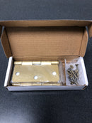Emtek 91023US4 3.5" x 3.5" Plain Bearing 1/4" Radius Corners Mortise Hinge - Pair - Satin Brass