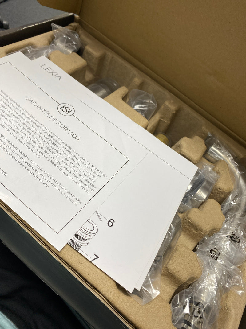 Signature Hardware 483896 Lexia 1.2 GPM Wall Mounted Widespread Bathroom Faucet with Pop-Up Drain Assembly - Brushed Nickel