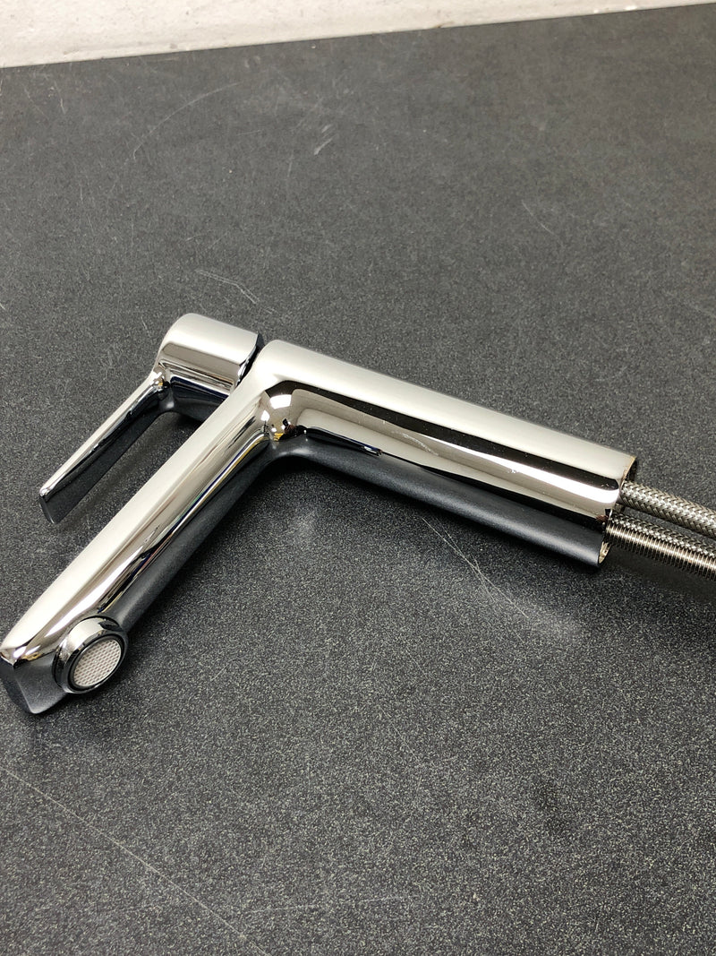 Grohe 2379400A Lineare 1.2 GPM Single Hole Bathroom Faucet with SilkMove, StarLight, AquaGlide, and QuickFix Technologies - Includes Pop-Up Drain Assembly - Starlight Chrome