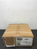 Vigo VG04009 Hyacinth 14" Square Stone Composite Vessel Bathroom Sink - White