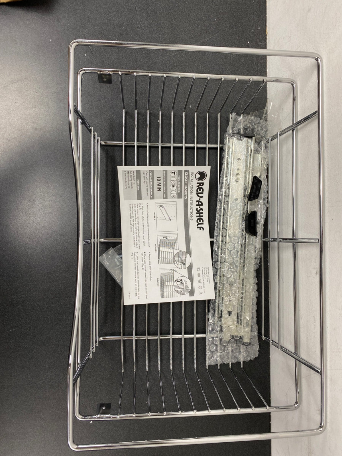 Rev-A-Shelf CB-181207CR-1 CB Series 18 x 12 Inch Pull Out Cabinet Organizer Basket for 7-1/2 Inch High Cabinets - Chrome