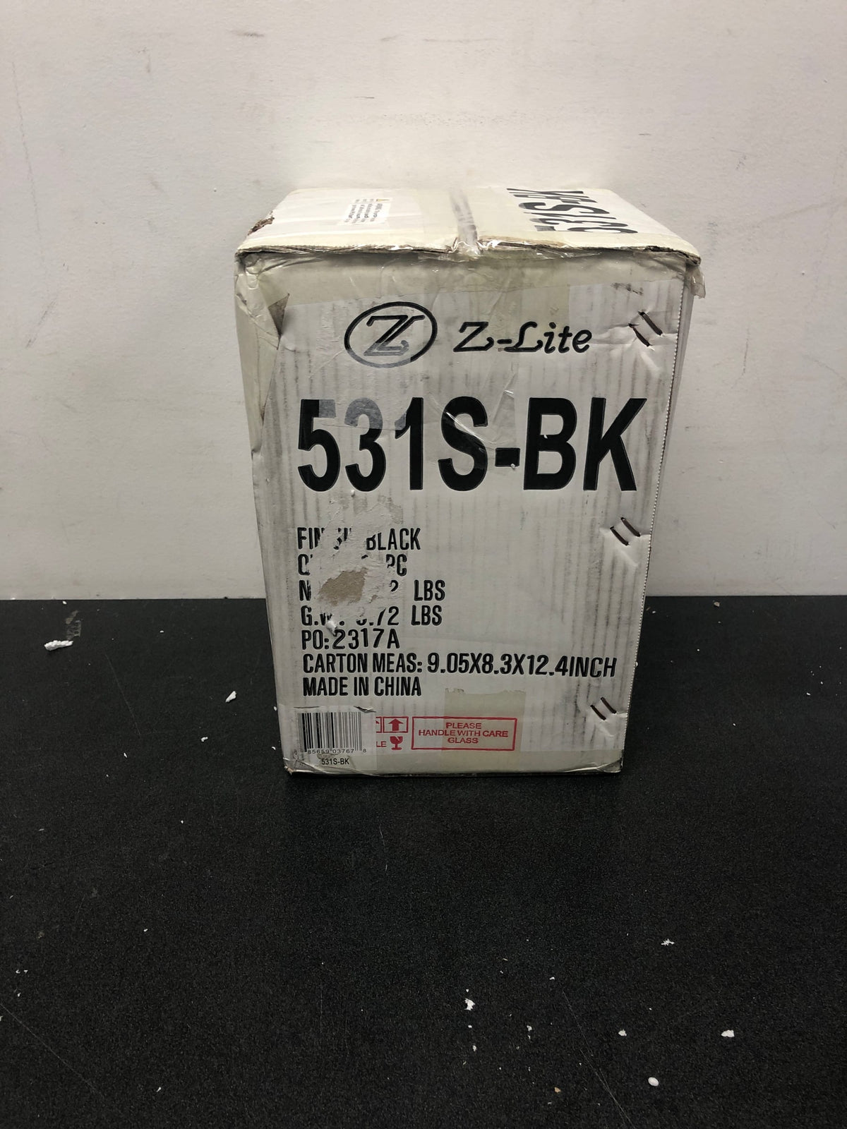 Z-Lite 531S-BK Portland 10" Tall 1 Light Wall Sconce - Black