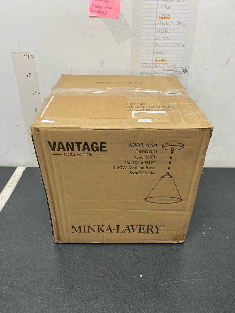 Minka Lavery 6201-66A Vantage 10" Wide Mini Pendant - Coal