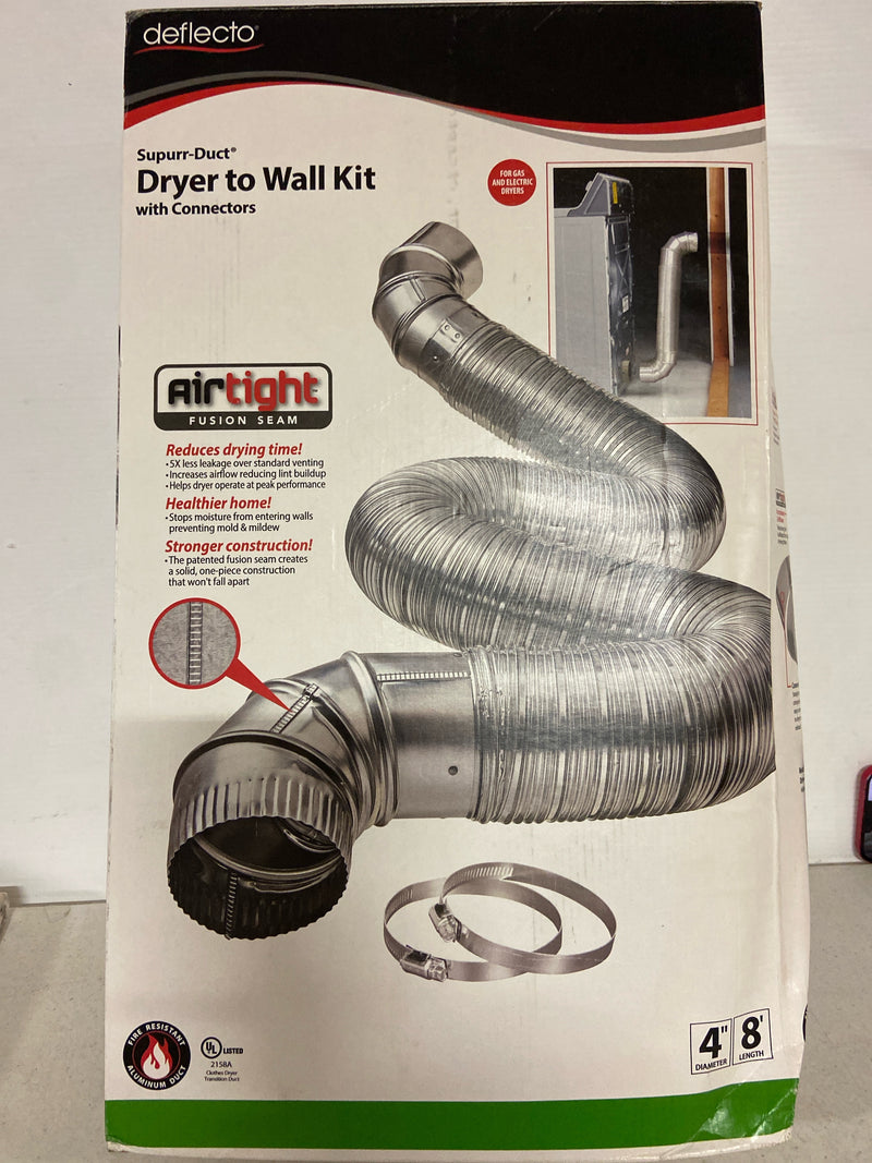 Unbranded ATFAUL0408K 8 ft. Complete Airtight Semi-Rigid Dryer Vent Hook Up Kit for 4 in. Duct
