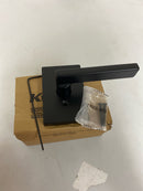 Kwikset 788HFLRCT-514 Halifax Non-Turning One-Sided Dummy Door Lever with Rectangle Rose - Matte Black