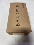Baldwin Modern Privacy Door Knob Set with Modern Square Trim from the Reserve Collection