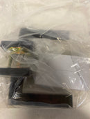 Miseno MLK3022BK Lorton Flat Bar Privacy Door Lever Set - Matte Black