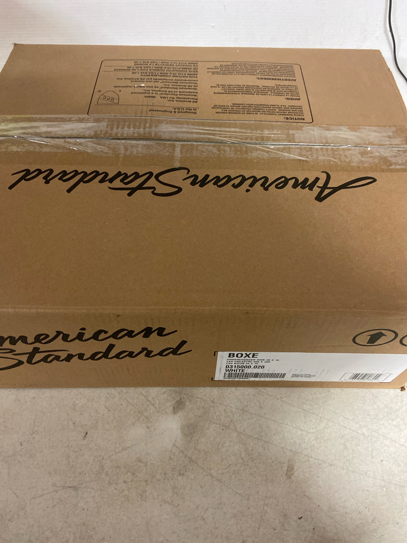 American Standard 0315000.020 Boxe Undermount Bathroom Sink - White