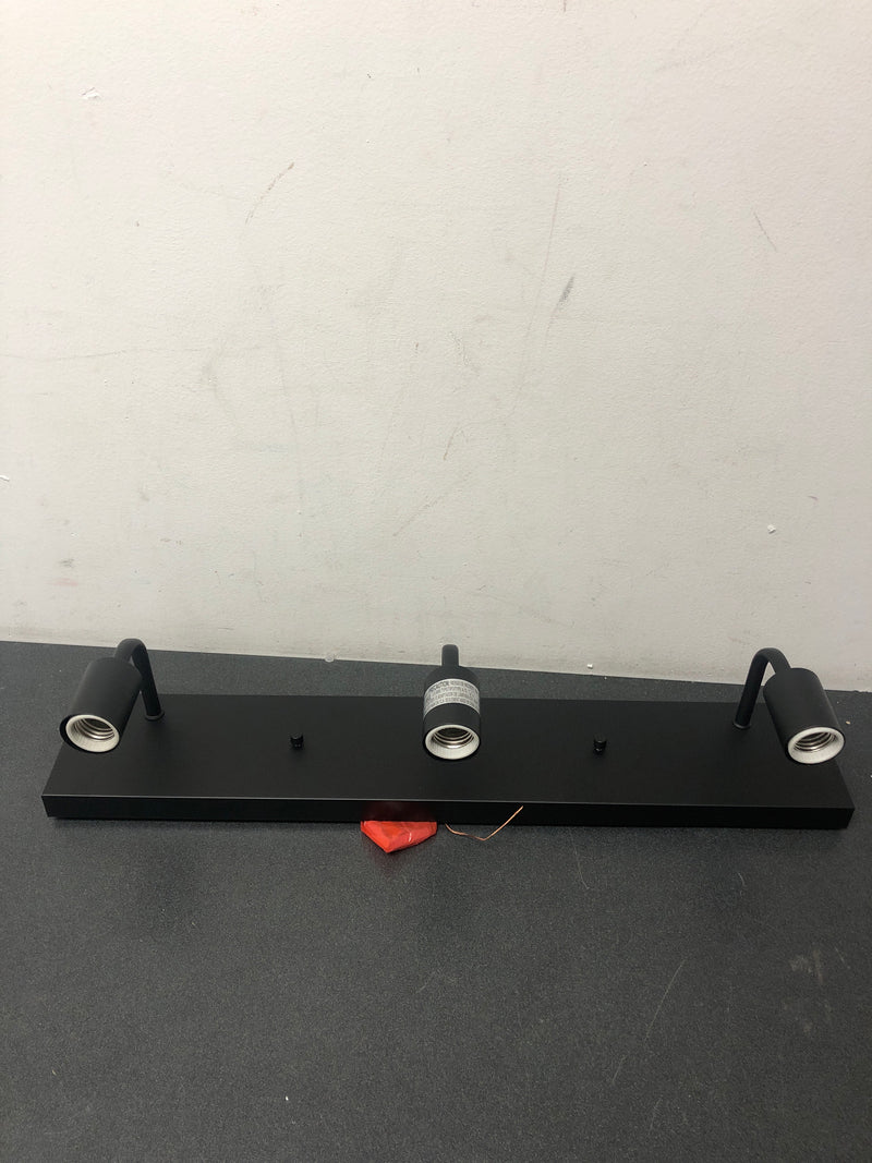 Hampton bay 51888 Northvale 24 in. 3-Light Matte Black Industrial Bathroom Vanity Light