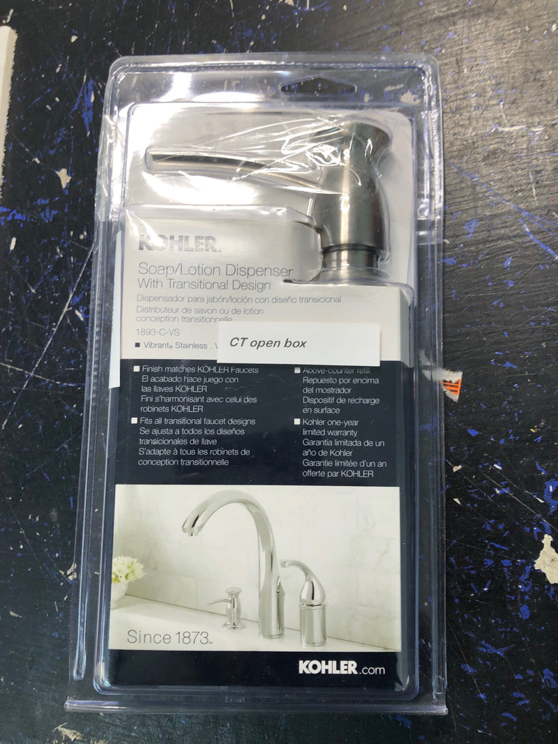 Kohler K-1893-C-VS Forte Deck Mounted Soap Dispenser - Vibrant Stainless