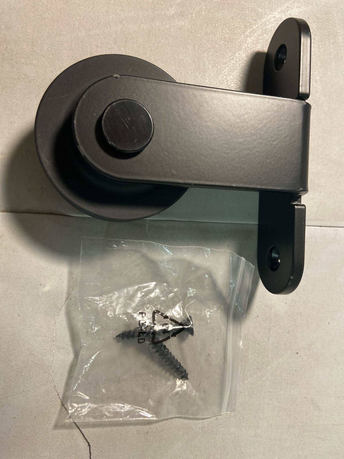Sure-Loc BARN-ROL2 FBL Top Mounted Barn Track Roller - Flat Black