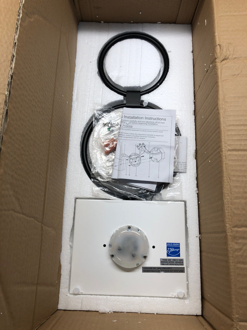 Progress Lighting LED Shaded Sconce Collection Black One-Light Circle LED Wall Sconce