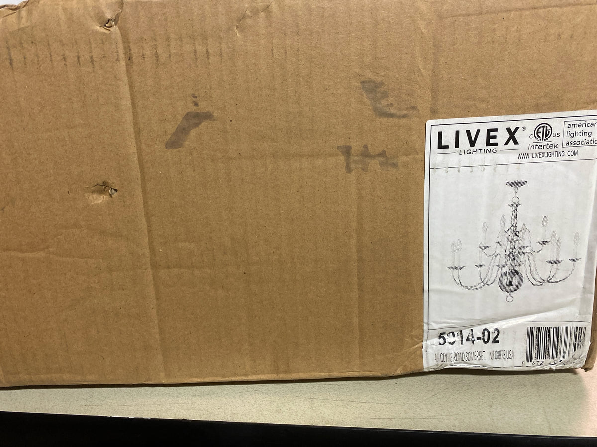 Livex Lighting 5014-02 Williamsburg 12 Light 2 Tier Chandelier - Polished Brass