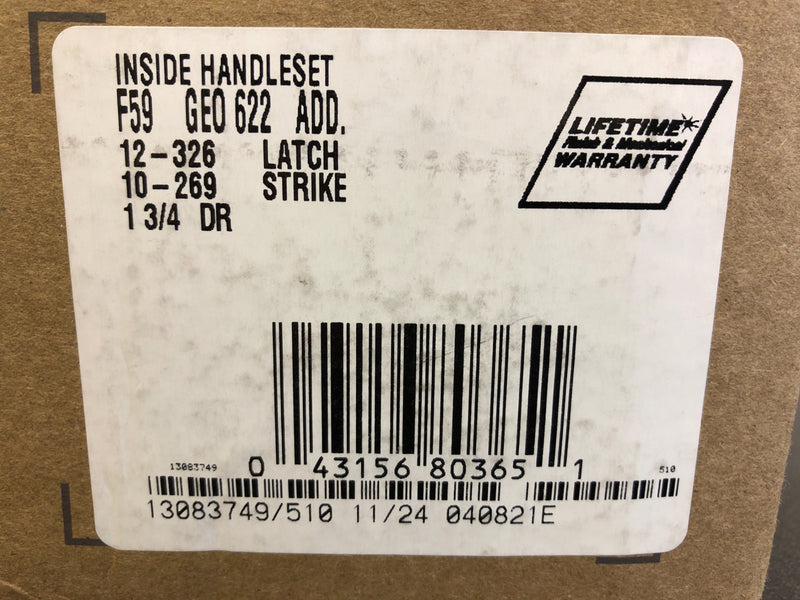 Schlage Georgian Single Cylinder Interior Pack with Decorative Addison Trim - Exterior Handleset Sold Separately