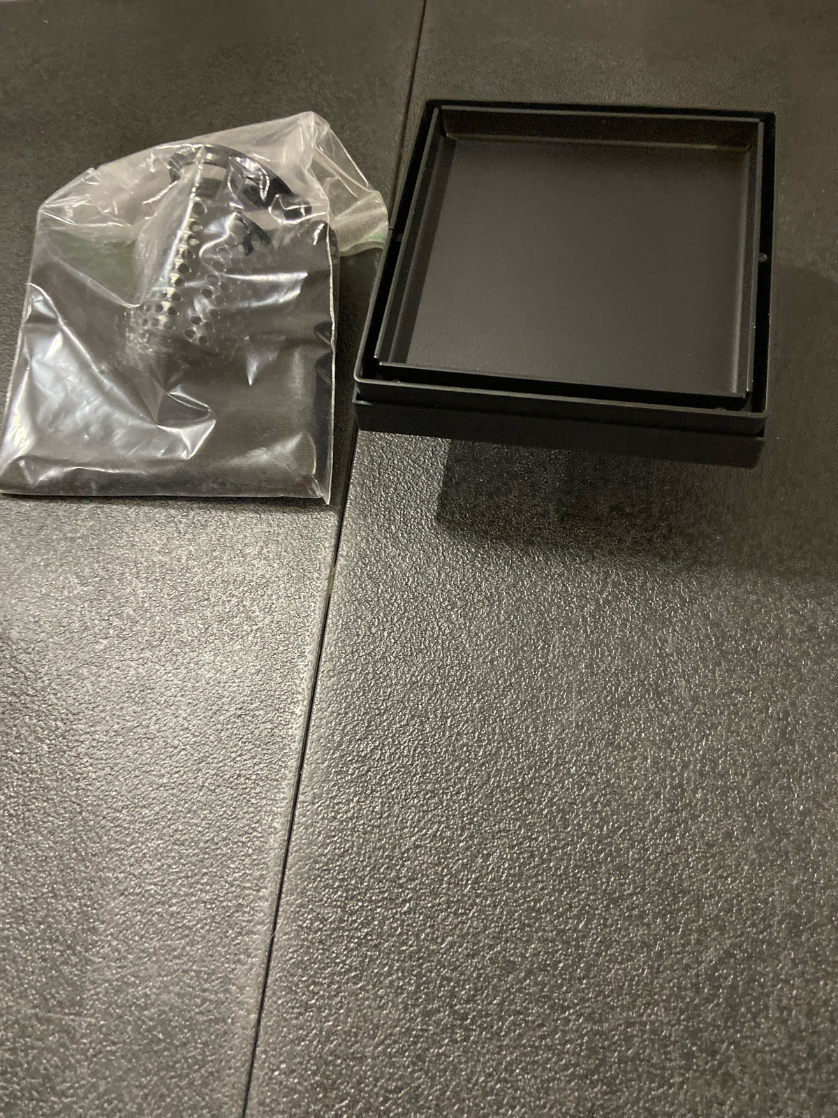 Infinity Drain LT5-2 BK 5"x5" LTD 5 Tile Drain Strainer-2" Throat - Matte Black