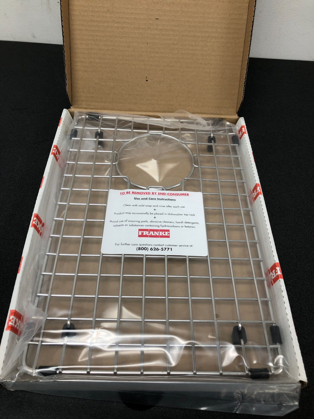 Franke CU11-36S Right Side Bottom Grid for Franke CUX160 Sink - Stainless Steel