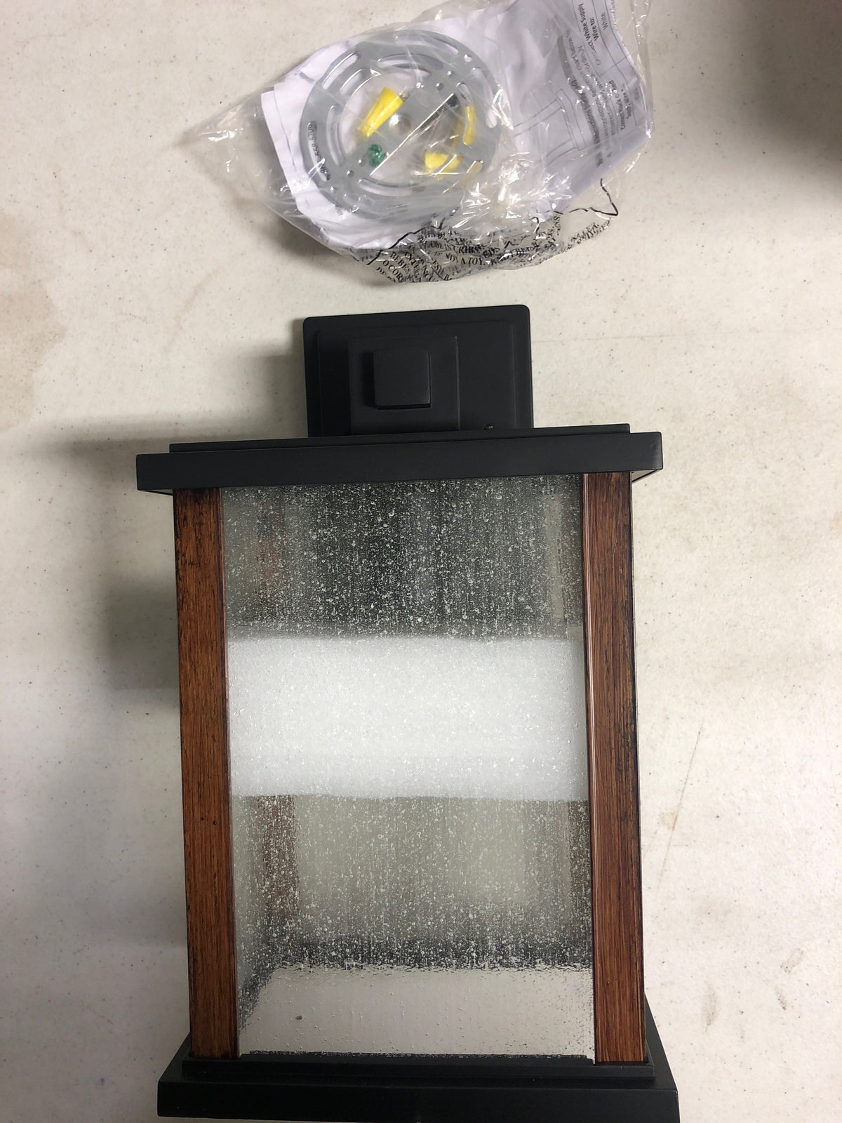 Kichler Marimount 11" 1 Light Outdoor Wall Light with Clear Ribbed Glass in Black
