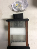 Kichler Marimount 11" 1 Light Outdoor Wall Light with Clear Ribbed Glass in Black