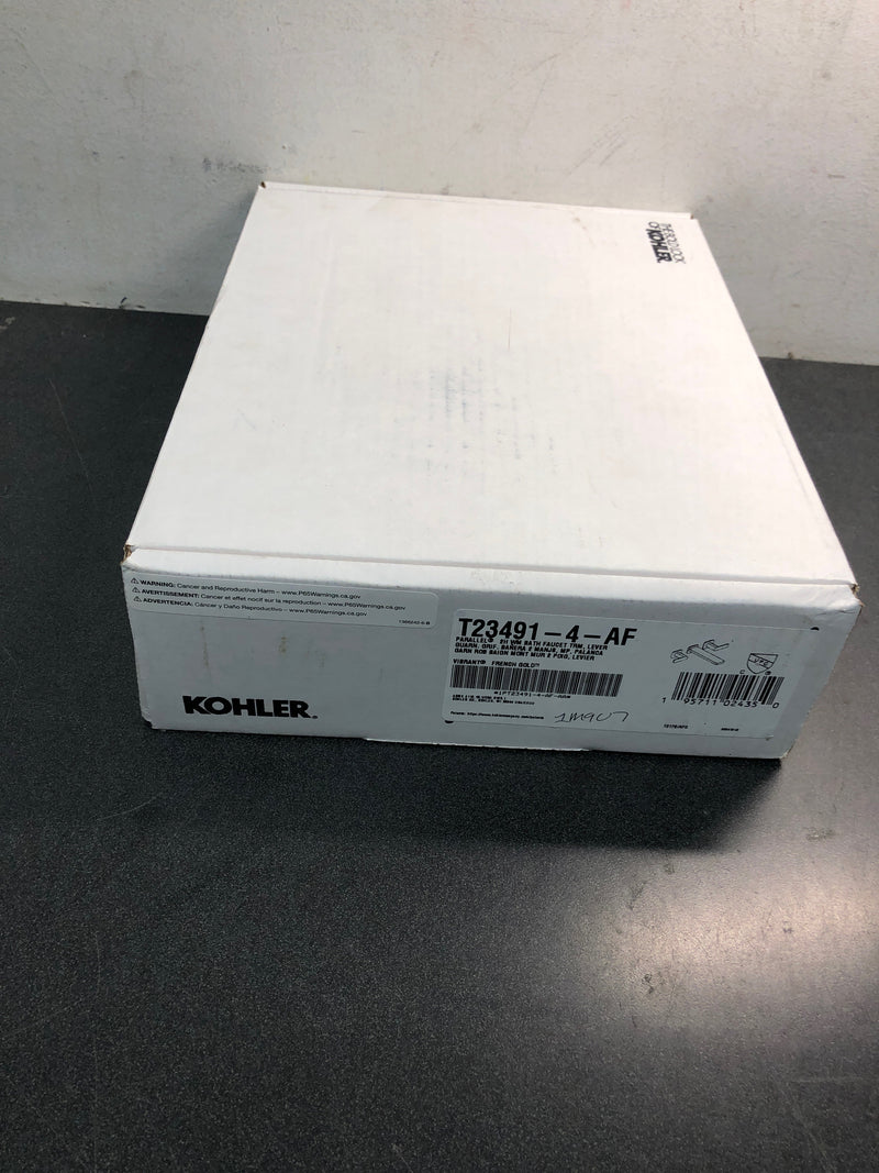 Kohler K-T23491-4-AF Parallel Wall Mounted Tub Filler - Vibrant French Gold