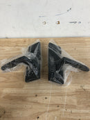 Emtek 8211US19 7-1/2" Height Rectangular Sideplate Brass Modern Privacy Entry Set - Flat Black