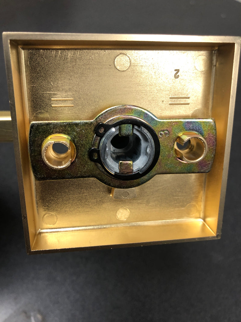 Miseno Lorton Flat Bar Non-Turning One-Sided Door Lever - Satin Brass