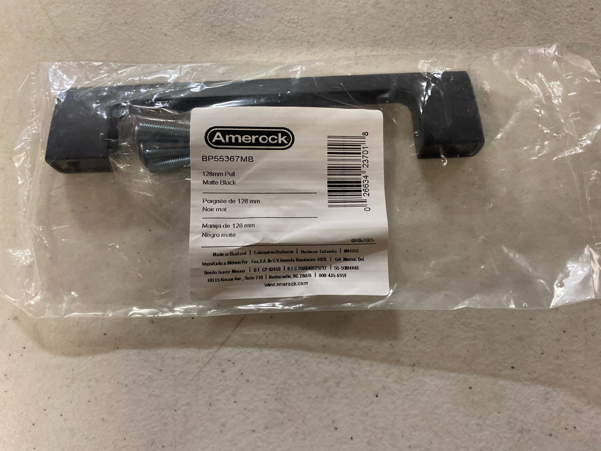 Amerock BP55367MB Riva 5-1/16 in. (128mm) Modern Matte Black Bar Cabinet Pull
