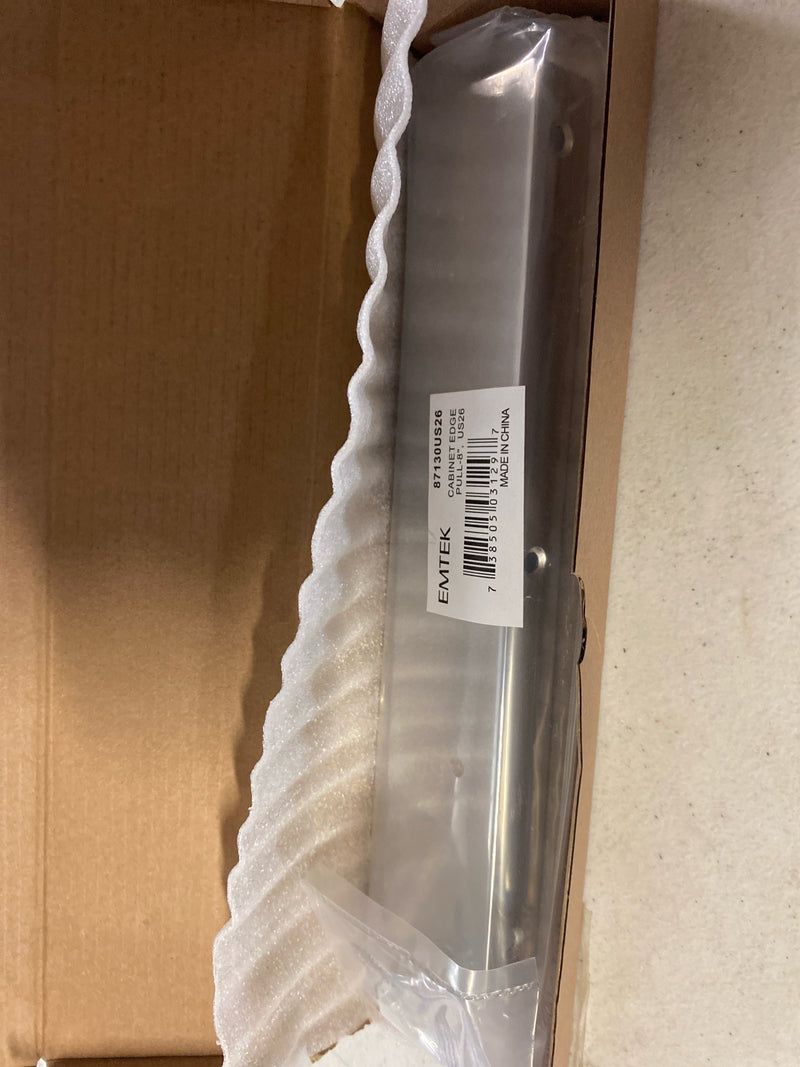 Emtek 87130US26 8 in. Center to Center Cabinet Edge Pull, Bright Chrome