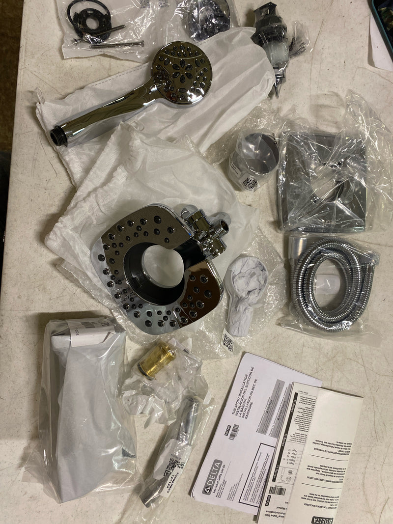 Delta T17464-I Ashlyn Monitor 17 Series Dual Function Pressure Balanced Tub and Shower with In2ition and Integrated Volume Control - Less Rough-In Valve - Chrome