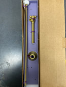 Jaclo 629-72-SB Quarter Turn Angle Pattern 1/2" IPS x 3/8" O.D. Faucet Supply Kit with Standard Cross Handle, 20" Supply Tubes, and Escutcheon - Satin Brass