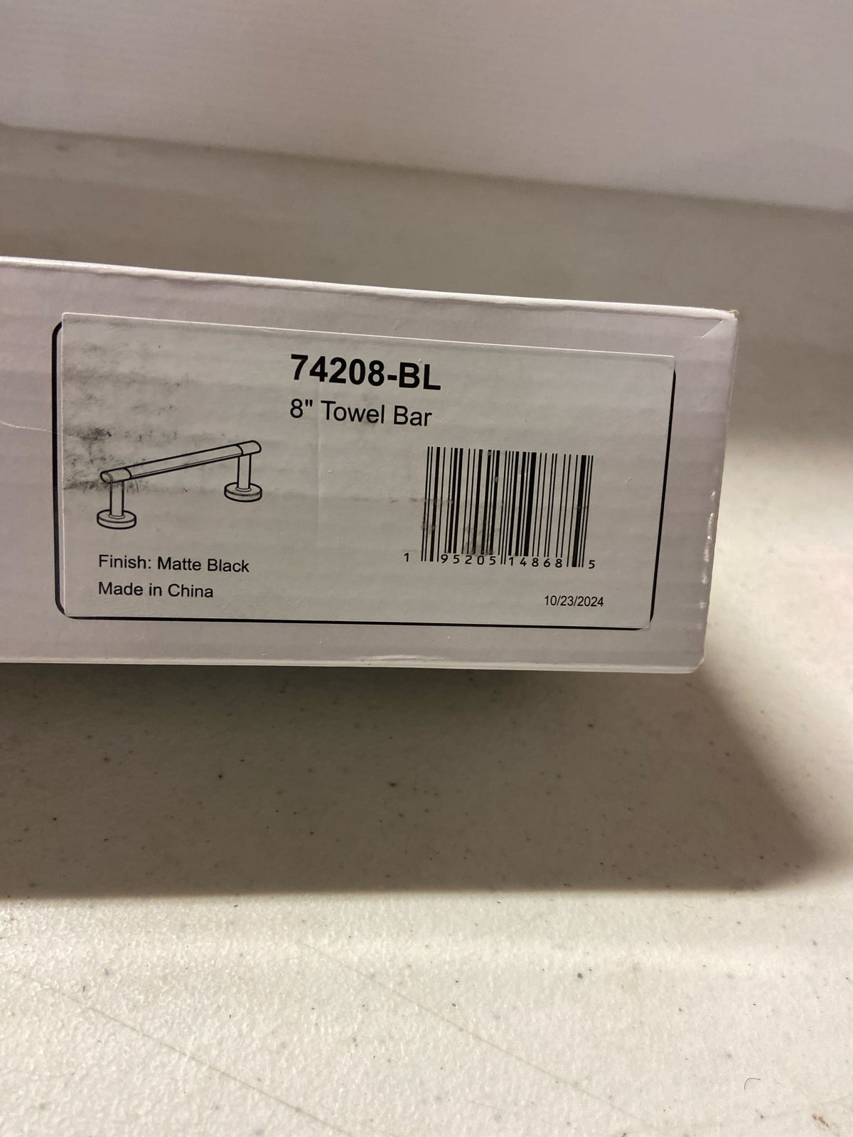 Delta 74208-BL Altado 8" Towel Bar - Matte Black