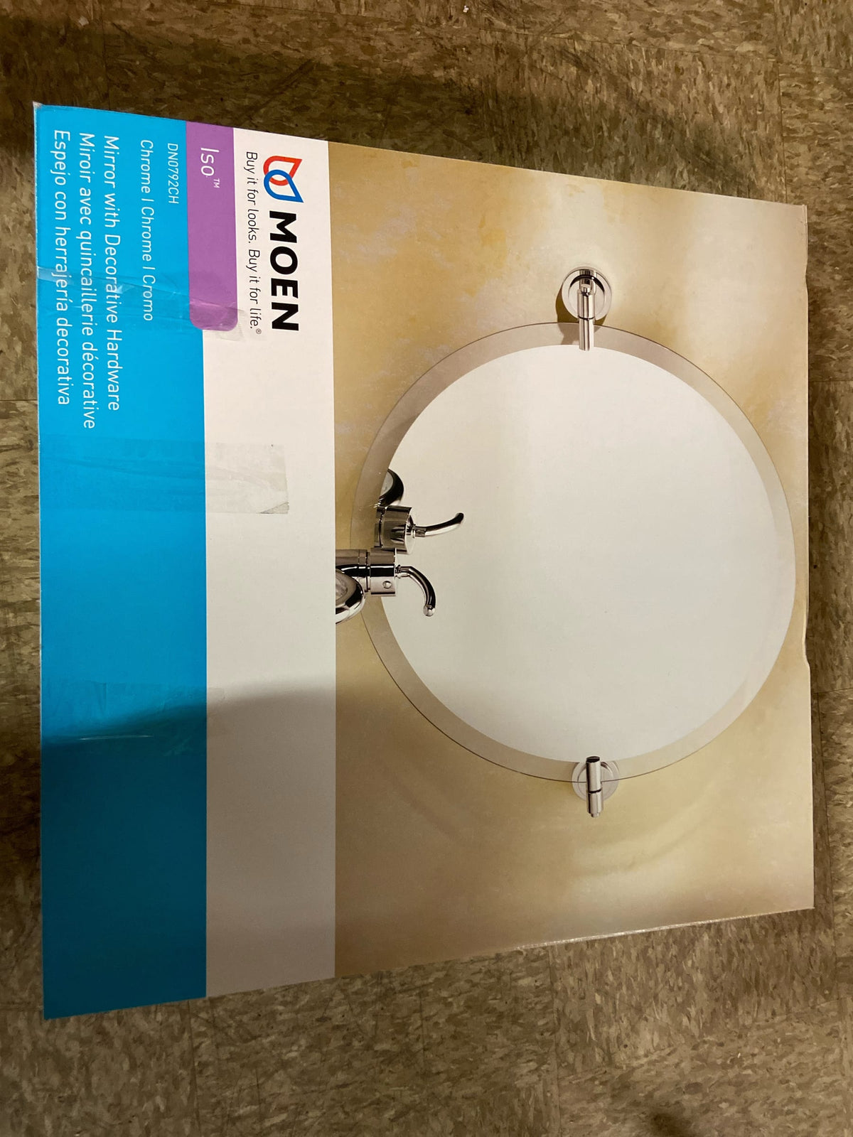Moen DN0792CH Iso 22 in. x 24 in. Frameless Pivoting Wall Mirror in Chrome