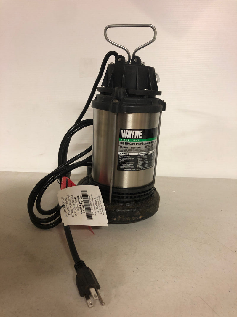 Wayne CDU980E 3/4 HP Submersible Sump Pump