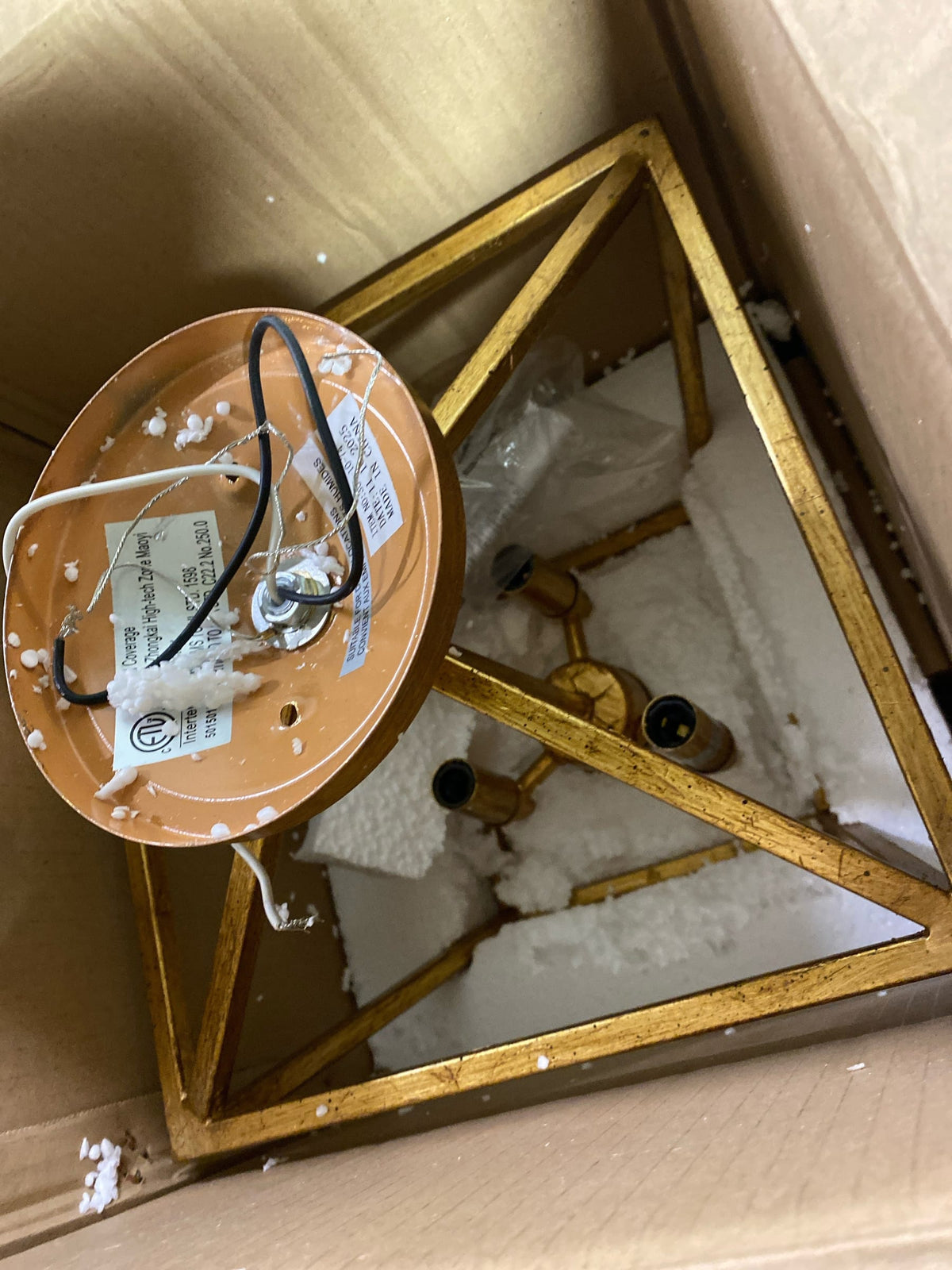 Quorum International 304-10-74 Gabriel 3 Light 10" Wide Semi-Flush Ceiling Fixture - Gold Leaf