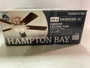 Hampton bay YG204D-BN Hawkins III 44 in. LED Indoor Brushed Nickel Flush Mount Ceiling Fan with Light