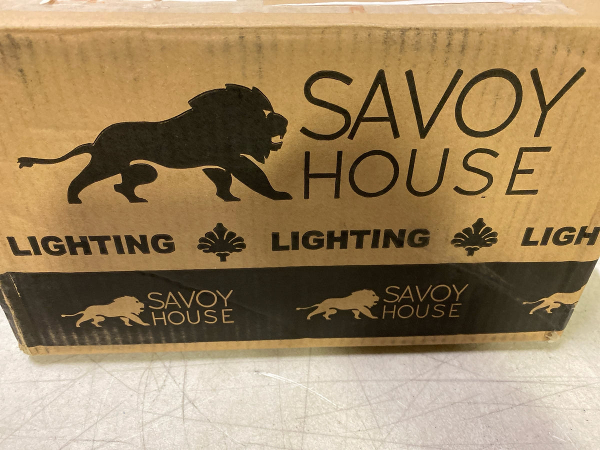 Savoy House 7-1026-1-322 Calhoun Modern Clear Glass Mini-Pendant, 1-Light 60 Watt, 7" H x 5" W, Warm Brass