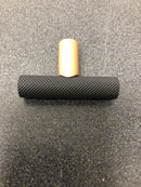 Alno A2902-CHP/MB Vita Bella 1-3/4" Modern Knurled Industrial "T" Bar Designer Cabinet Knob / Drawer Bar Knob - Champagne / Matte Black