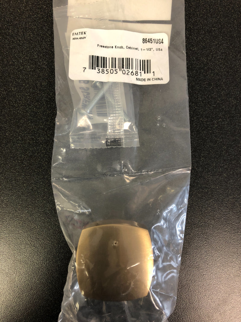 Emtek Freestone 1-1/2 Inch Square Cabinet Knob