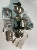 Kwikset 750H-15 Hancock Storeroom Keyed Entry Door Knob Set with Round Rose - Satin Nickel