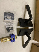 Emtek 710CRFB Cimarron Sandcast Bronze Passage Leverset - Flat Black