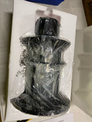 Jazava HDWE248P-PC BK 1-Light Black Aluminum Dusk to Dawn Hardwired Outdoor Weather Resistant Post Light Set with No Bulbs included