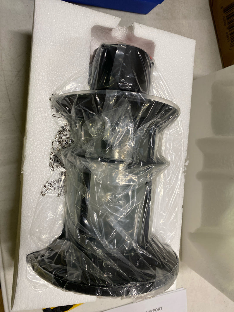 Jazava HDWE248P-PC BK 1-Light Black Aluminum Dusk to Dawn Hardwired Outdoor Weather Resistant Post Light Set with No Bulbs included