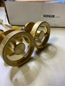 Kohler K-77974-9-2MB Components Wheel Handles for Bathroom Faucet - Vibrant Brushed Moderne Brass