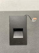 WAC Lighting WL-LED200-AM-BK LEDme 5" Tall LED Step and Wall Light with Amber Lens - 120 Volt - Black