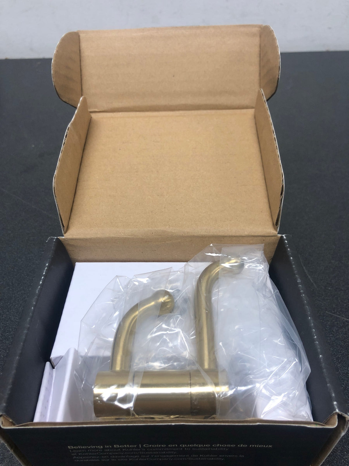 Kohler K-35927-2MB Castia by Studio McGee Double Hook Robe Hook - Vibrant Brushed Moderne Brass