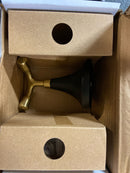 Kohler K-27427-BMB Tone Single Robe Hook - Matte Black with Moderne Brass