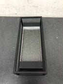 Hampton bay WWL-009-M-MB Lindley 12.38 in.Modern 1-Light Matte Black Hardwired LED Outdoor Wall Light Sconce with Bubble Double Frame (1-Pack)