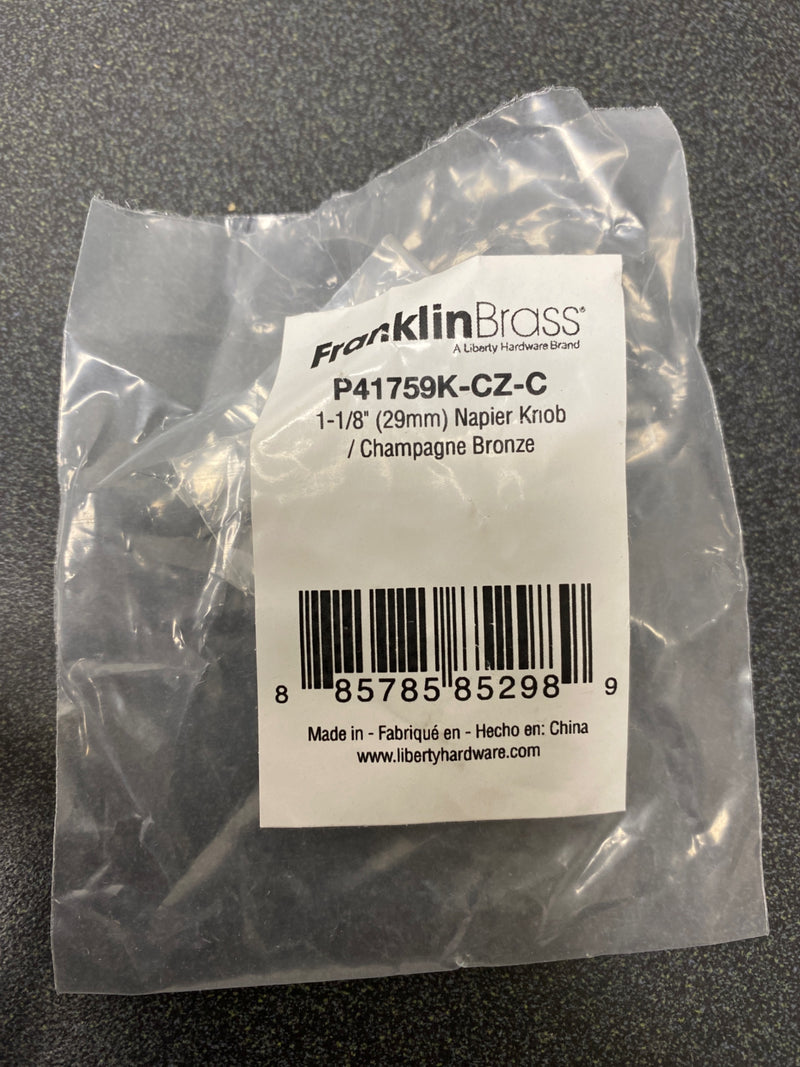Franklin Brass P41759K-CZ-C Napier 1-1/8 Inch Geometric Cabinet Knob - Champagne Bronze