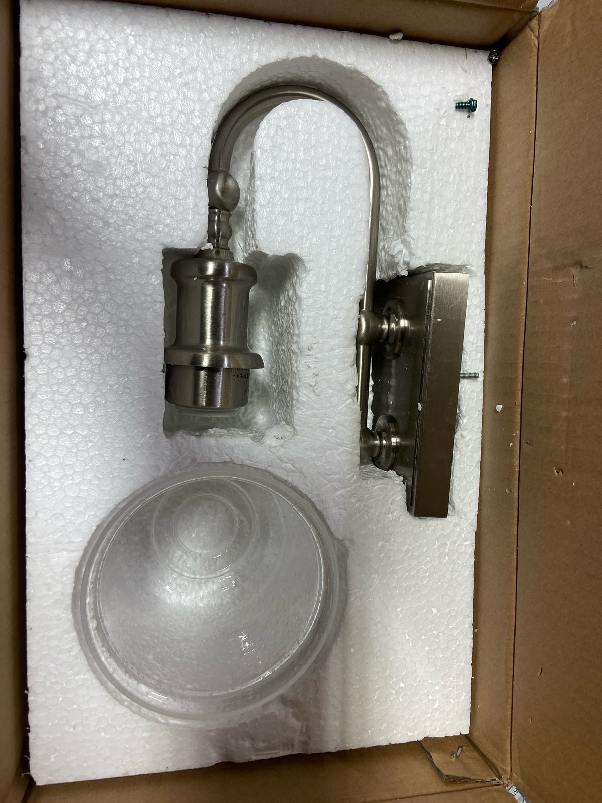 Z-Lite 734-1S-BN Bryant 12" Tall Bathroom Sconce with Clear Seedy Glass Shade - Brushed Nickel