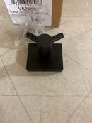 ICO Bath V62255 Volkano Crater Double Robe Hook - Matte Black